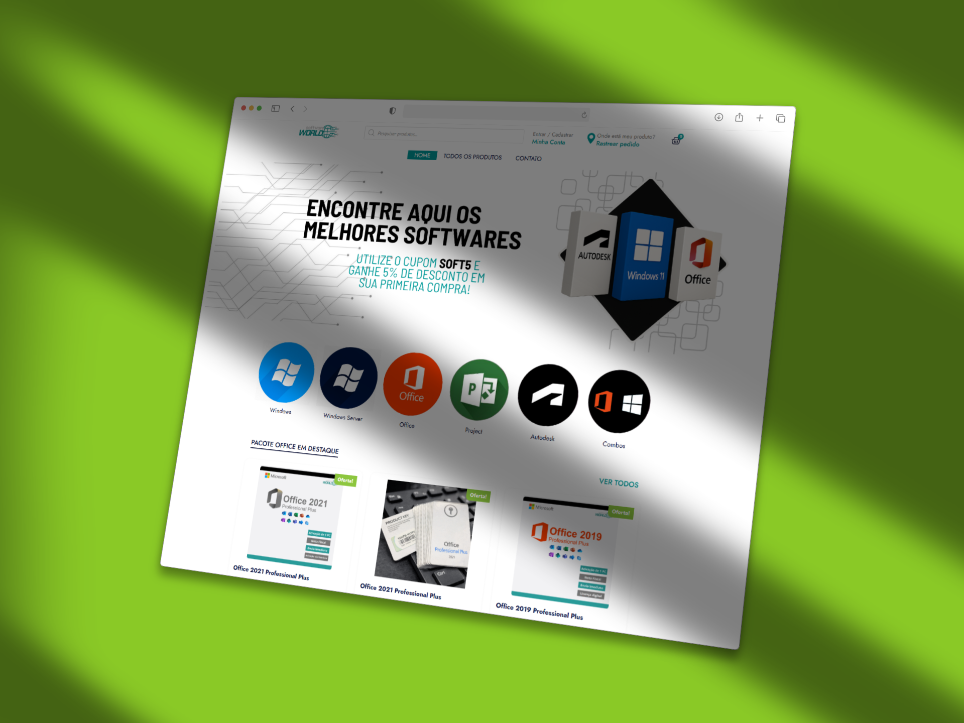 Software World — e-commerce de licenças de software